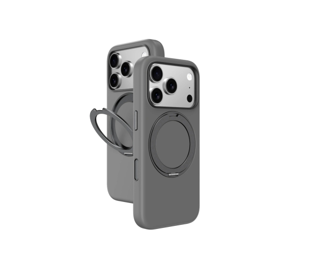 AmazingThing Cloudie na iPhone 17 Pro Max z podstawką - szare - 1526890 - zdjęcie